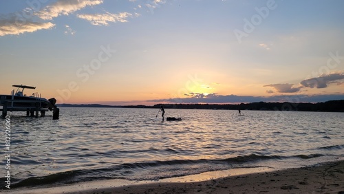 sunset on the beach