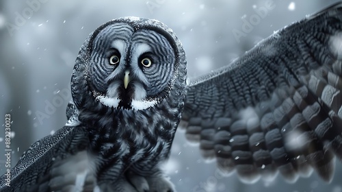 Bird of prey Great Grey Owl