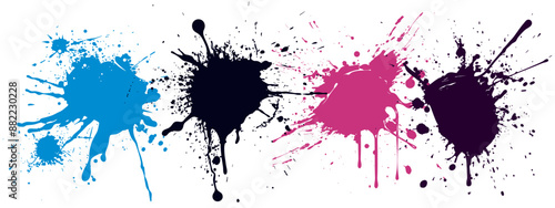 Vector Paint Splashes: blots for decoration and creative projects