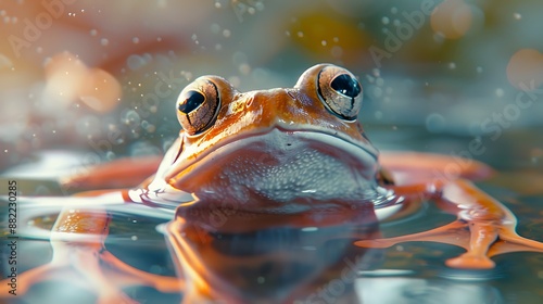 blue eyed Tree Frog in the water