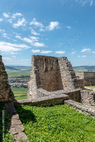 Ruins of the guard defense tower Spisky Castle Slovakia photo