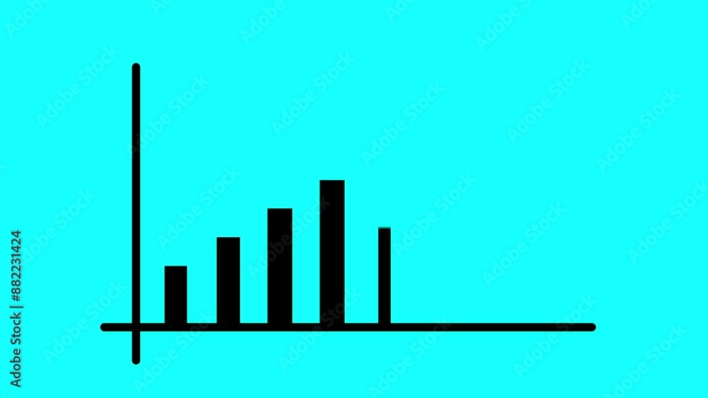 Abstract business graph chart & business growth animation on background. Abstract business graph chart & business growth animation on background.