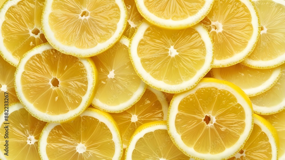 Lemon slices lay flat and overlay each overhead view Lemon slices lay flat and overlay each overhead view