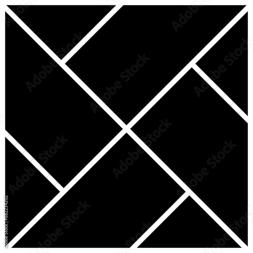 Square collage photo moodboard picture album template, Mosaic pictures frame. Simple scrapbook background.