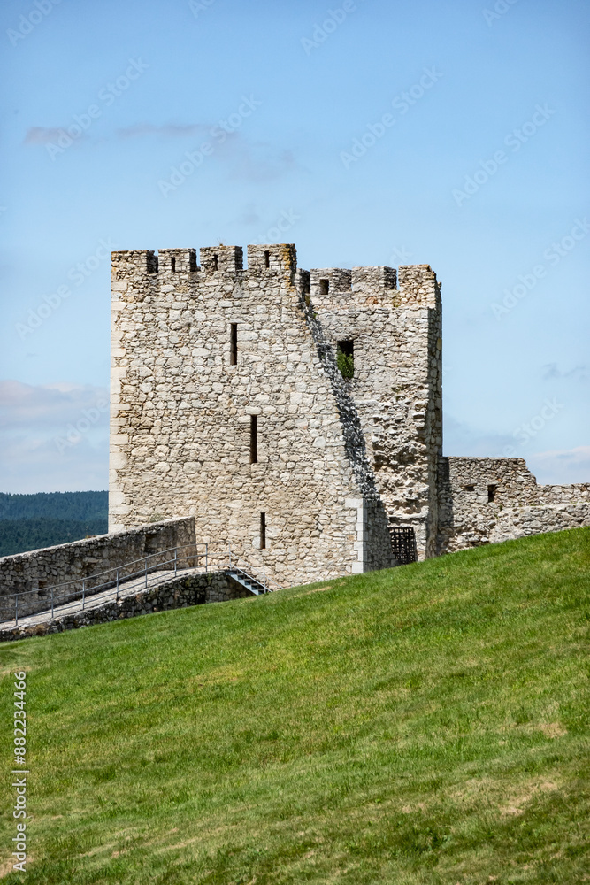 Ruins of the guard defense tower Spisky Castle Slovakia Ruins of the guard defense tower Spisky Castle Slovakia