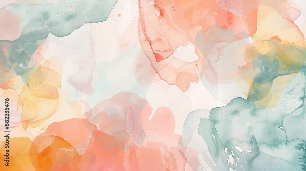 Beautiful abstract watercolor background featuring soft pastel tones with gentle blending and organic flow. Beautiful abstract watercolor background featuring soft pastel tones with gentle blending and organic flow.