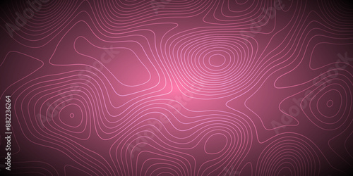 Abstract background wavy topographic line contour geography map. Seamless pattern and banner design. Modern and dynamic feel to topographic mapping vector illustration.