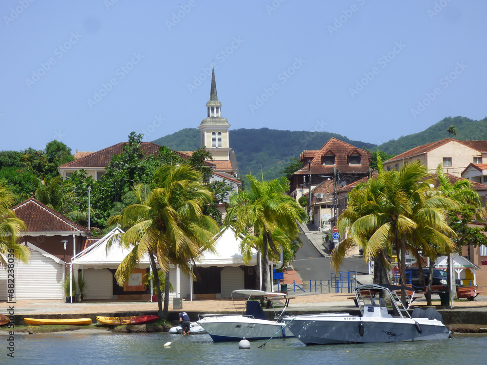 Fototapeta premium Port et église des Trois Ilets, Martinique