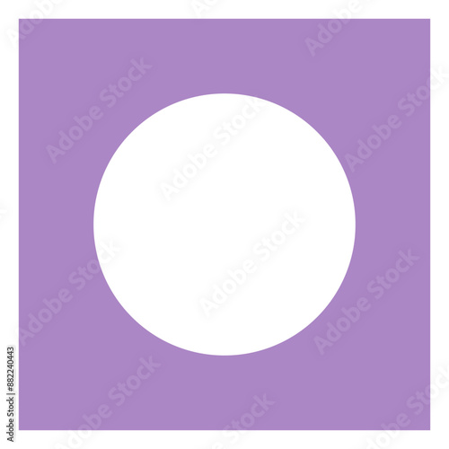 Icon of purple circle frame geometric shape. Suitable for design decoration, scrapbook, lanyard, cut out and more