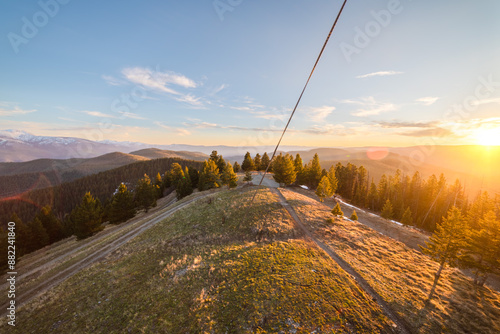 Aerial View From Fire Lookout Over Ridges photo