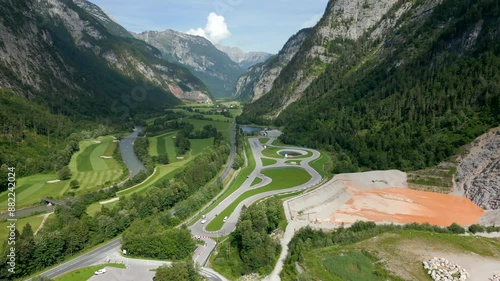 Race track in the alps