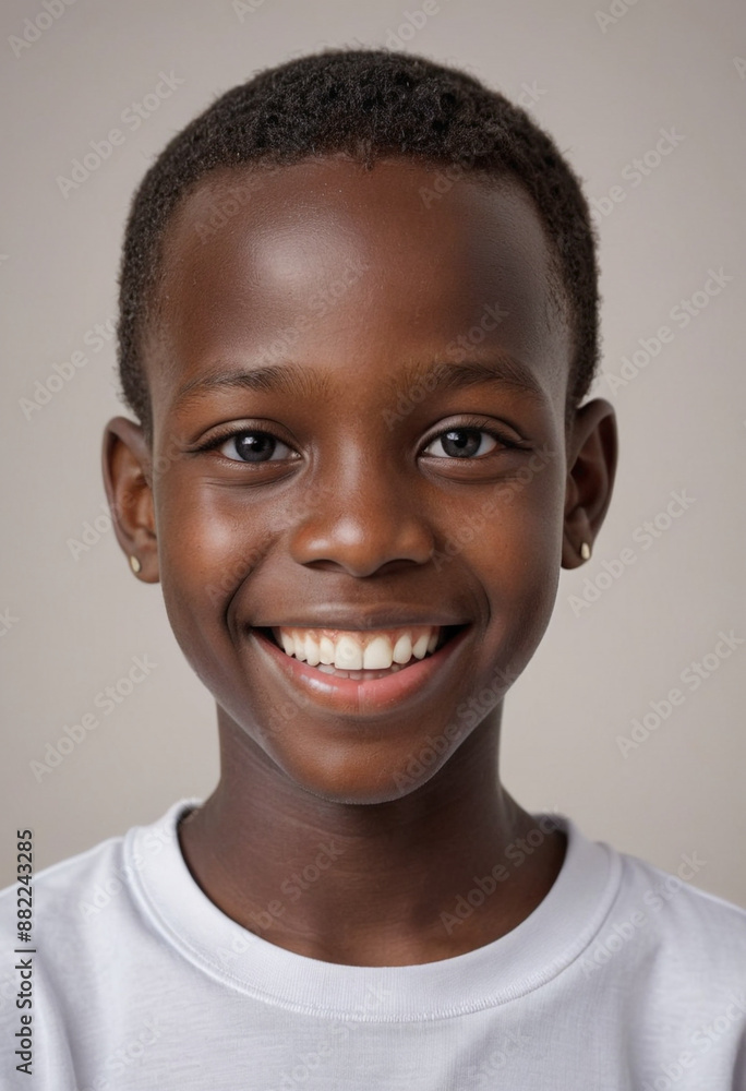Portrait view of a regular happy smiling Gambia boy, ultra realistic, candid, social media, avatar image, plain solid background Portrait view of a regular happy smiling Gambia boy, ultra realistic, candid, social media, avatar image, plain solid background