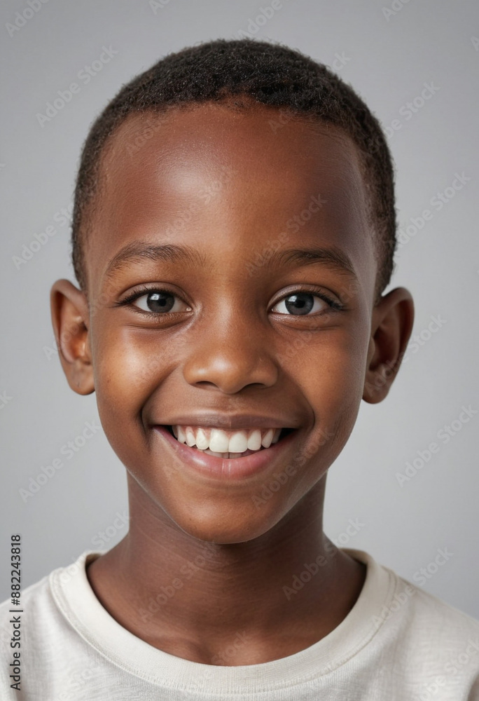 Portrait view of a regular happy smiling Niger boy, ultra realistic, candid, social media, avatar image, plain solid background Portrait view of a regular happy smiling Niger boy, ultra realistic, candid, social media, avatar image, plain solid background