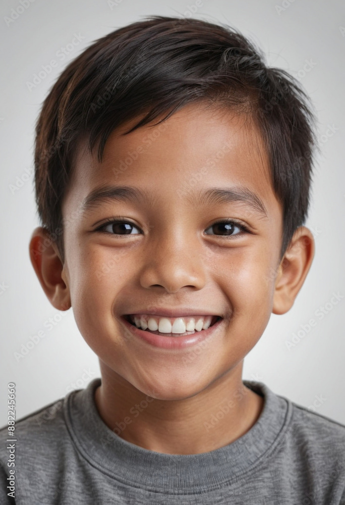 Portrait view of a regular happy smiling Malaysia boy, ultra realistic, candid, social media, avatar image, plain solid background Portrait view of a regular happy smiling Malaysia boy, ultra realistic, candid, social media, avatar image, plain solid background