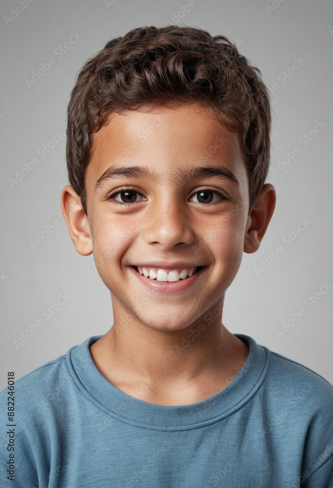 Portrait view of a regular happy smiling Palestine boy, ultra realistic, candid, social media, avatar image, plain solid background Portrait view of a regular happy smiling Palestine boy, ultra realistic, candid, social media, avatar image, plain solid background