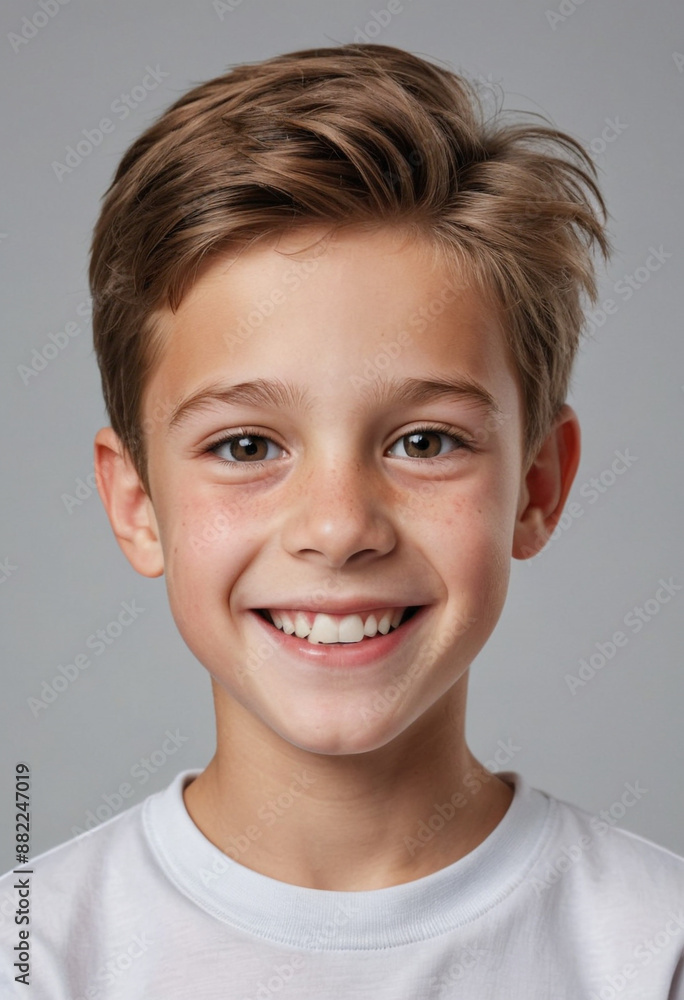 Portrait view of a regular happy smiling Belgium boy, ultra realistic, candid, social media, avatar image, plain solid background Portrait view of a regular happy smiling Belgium boy, ultra realistic, candid, social media, avatar image, plain solid background