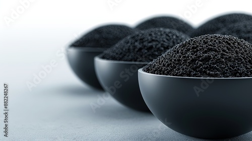 Soil with biochar added to enhance fertility