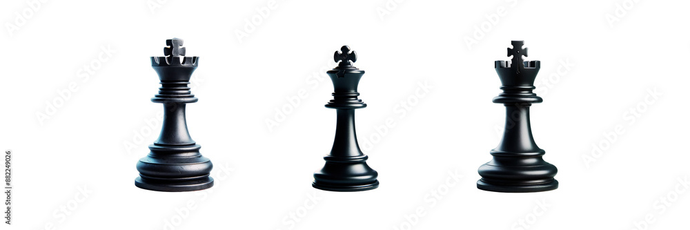 Set of King chess piece, isolated over on transparent white background Set of King chess piece, isolated over on transparent white background