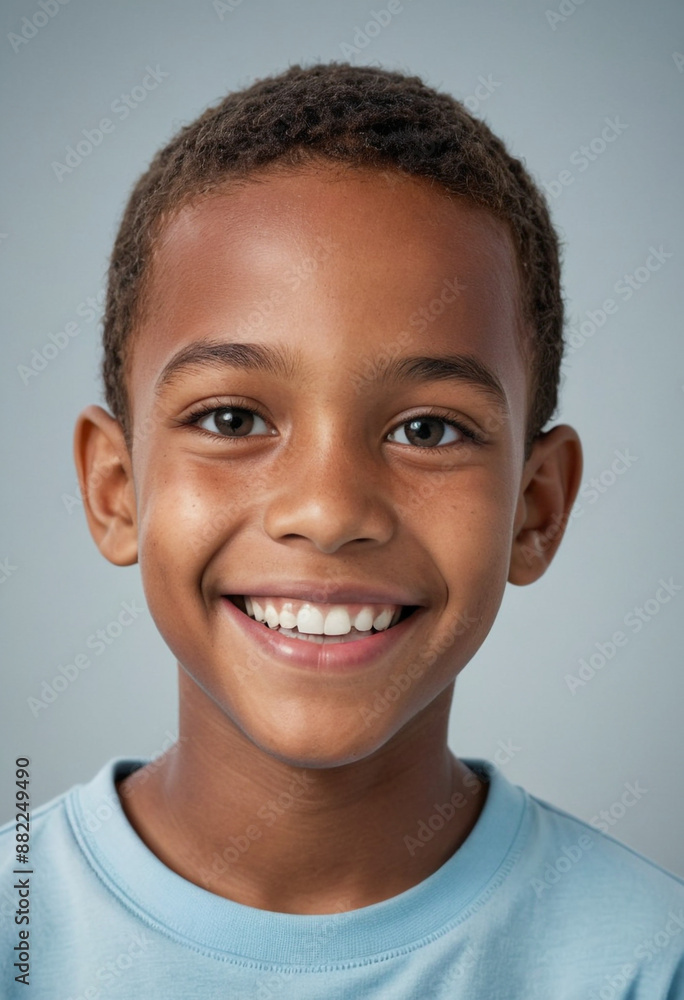 Portrait view of a regular happy smiling Belize boy, ultra realistic, candid, social media, avatar image, plain solid background Portrait view of a regular happy smiling Belize boy, ultra realistic, candid, social media, avatar image, plain solid background