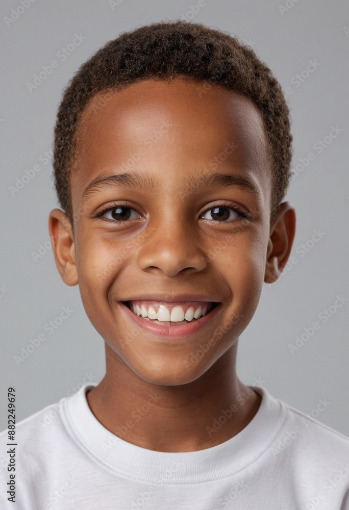 Portrait view of a regular happy smiling Dominica boy, ultra realistic, candid, social media, avatar image, plain solid background Portrait view of a regular happy smiling Dominica boy, ultra realistic, candid, social media, avatar image, plain solid background