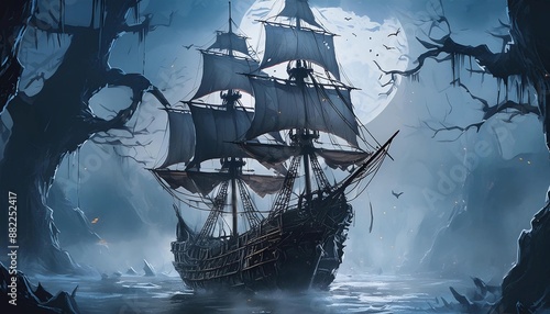 pirate ship sailing