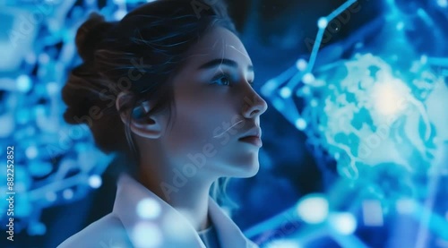 Woman Exploring Digital World