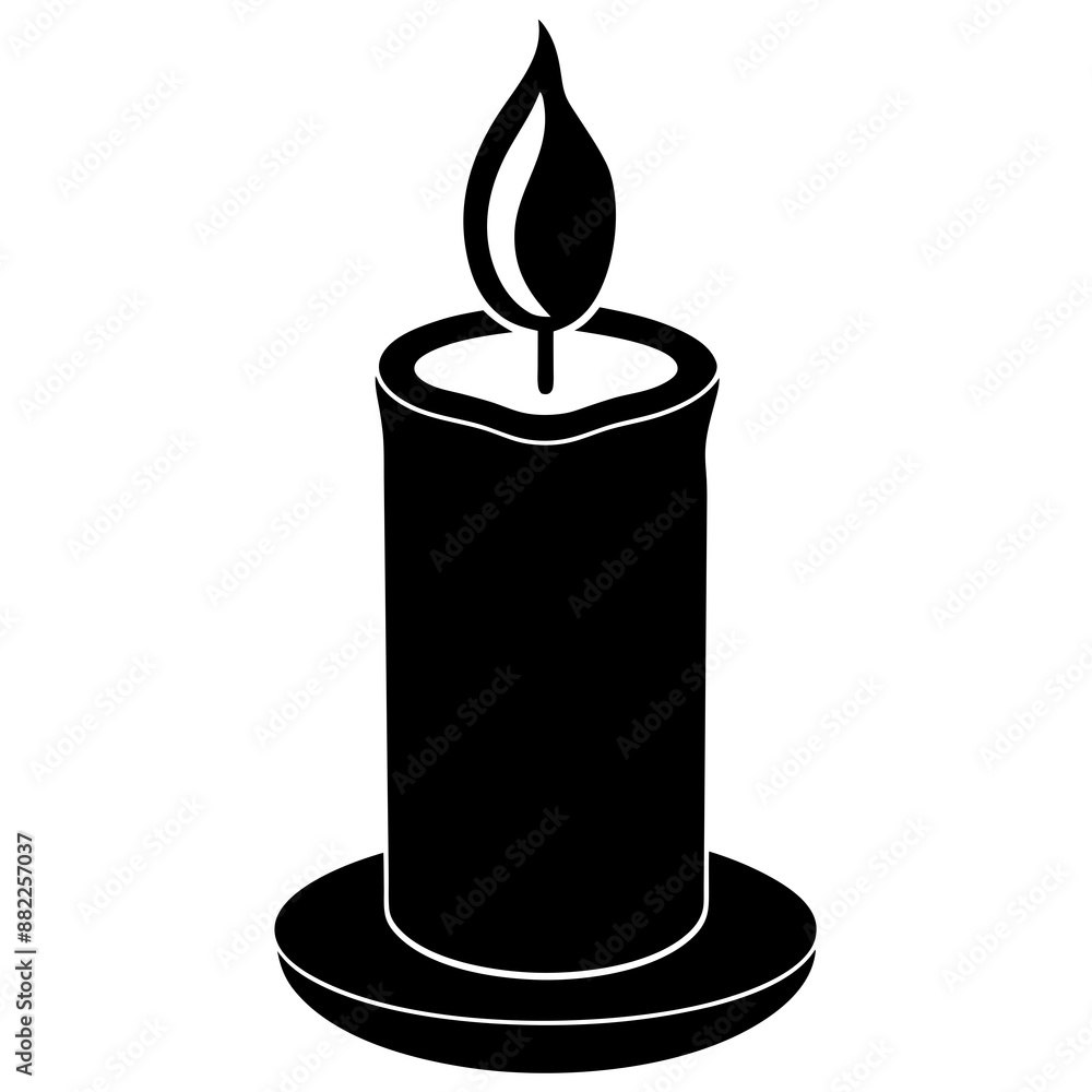 Candle vector illustration, Candle vector art, Candle silhouette, Burning candle illustration Candle vector illustration, Candle vector art, Candle silhouette, Burning candle illustration