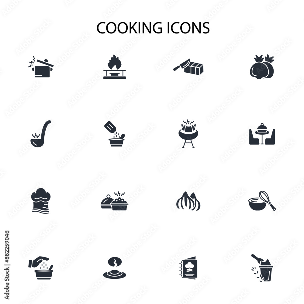 Cooking icon set.vector.Editable stroke.linear style sign for use web design,logo.Symbol illustration. Cooking icon set.vector.Editable stroke.linear style sign for use web design,logo.Symbol illustration.