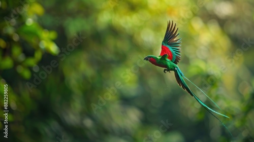 Red-collared Lorikeet in Flight