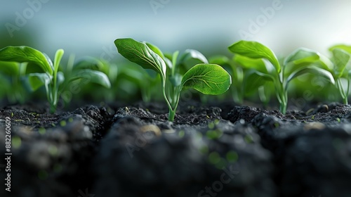 Soil with cover crops providing erosion control and fertility