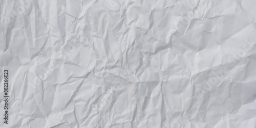 Clean paper, wrinkled, abstract background vector. Ash color paper crease or crumpled texture.