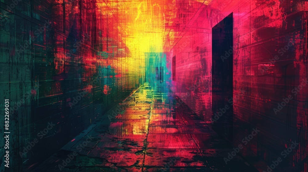 Obraz premium Dystopian Digital Realism