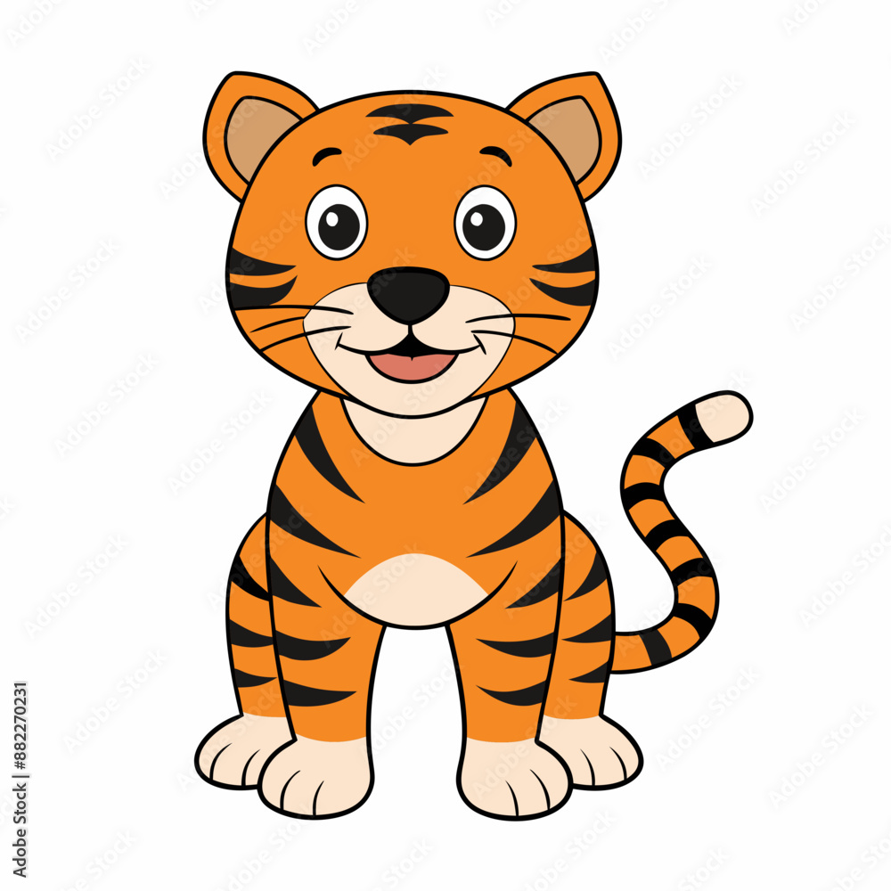 Tiger Vector Illustration, Lion Vector Art, Tiger Silhouette, Tiger cartoon Character Tiger Vector Illustration, Lion Vector Art, Tiger Silhouette, Tiger cartoon Character