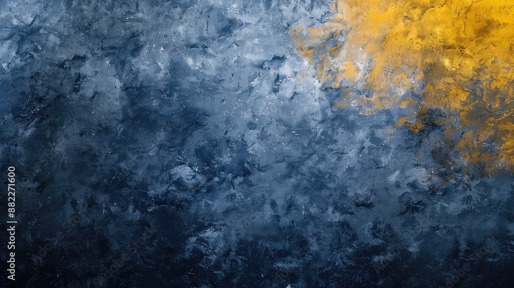 Blue and yellow textured concrete wall with a rough surface Blue and yellow textured concrete wall with a rough surface