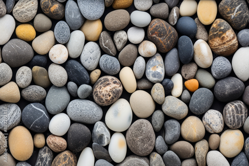 Processed collage of sea shore pebbles texture. Background for banner, backdrop or texture Processed collage of sea shore pebbles texture. Background for banner, backdrop or texture