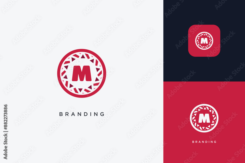 M Letter Trademark Brand Logo M Letter Trademark Brand Logo