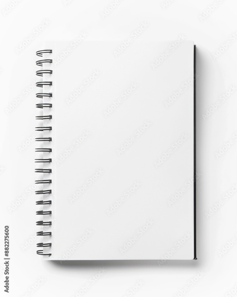 Spiral Mockup. Blank White Notebook for Mockup with Clipping Path Spiral Mockup. Blank White Notebook for Mockup with Clipping Path
