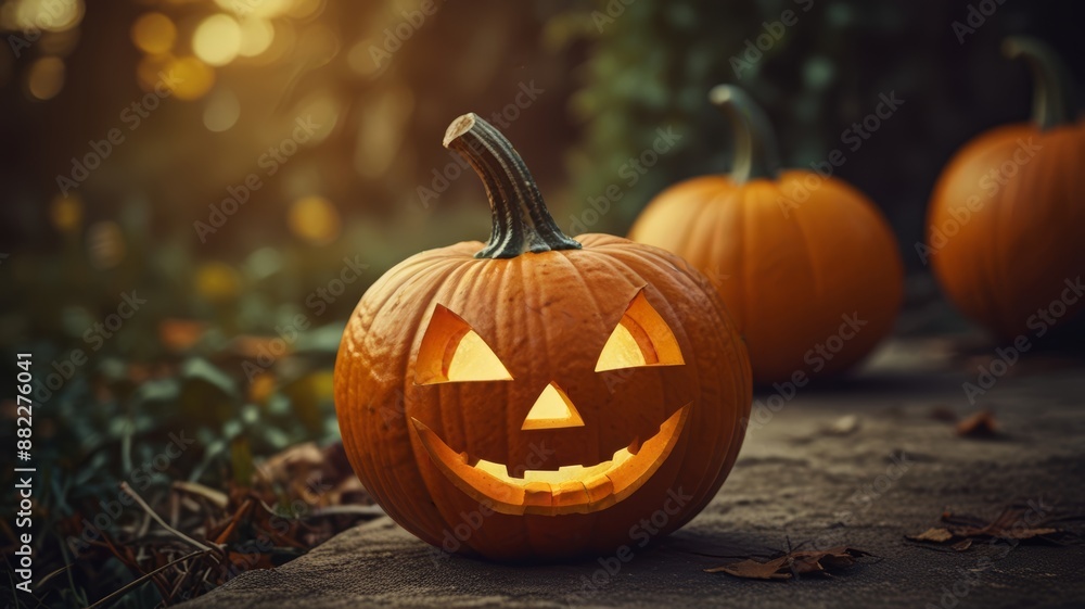 jack o lantern with pumpkin jack o lantern with pumpkin