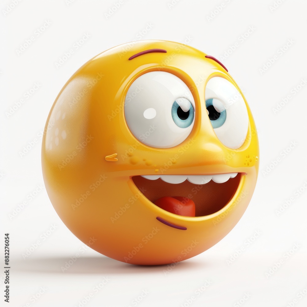 Yellow Happy 3D Smiley Face Emoji Yellow Happy 3D Smiley Face Emoji