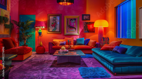 A room decorated in the 