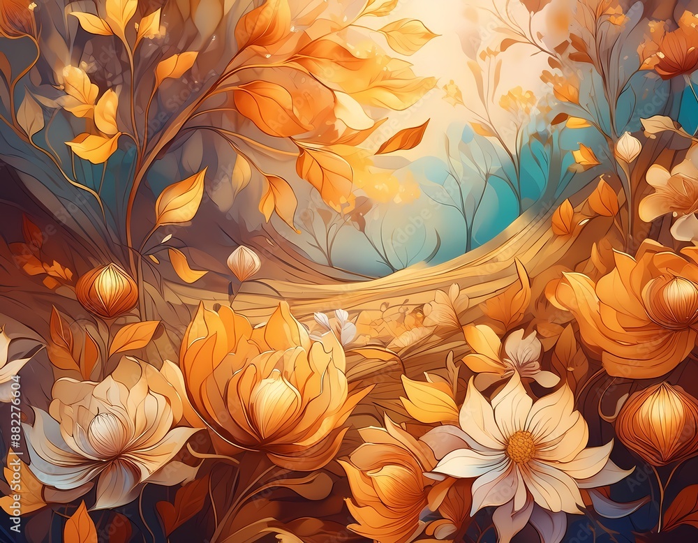 Floral background. Flower pattern. Generative ai image Floral background. Flower pattern. Generative ai image
