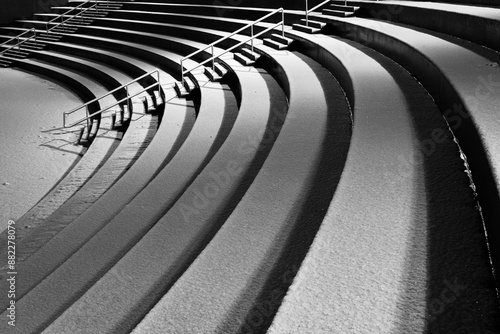 black and white stairs covington kentucky photo