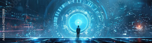 Cyberpunk Cityscape with Character