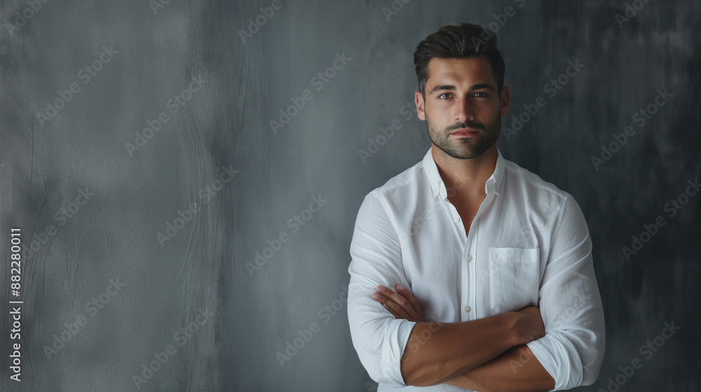 Obraz premium portrait of a man in white shirt