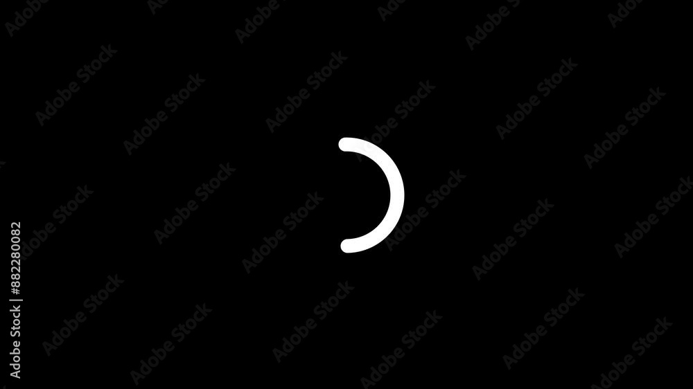 Loading barwhite icon animation in black backround. 4k Loading barwhite icon animation in black backround. 4k