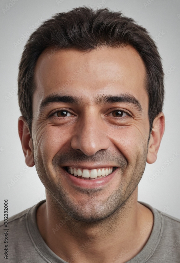 Portrait view of a regular happy smiling Armenia man, ultra realistic, candid, social media, avatar image, plain solid background Portrait view of a regular happy smiling Armenia man, ultra realistic, candid, social media, avatar image, plain solid background