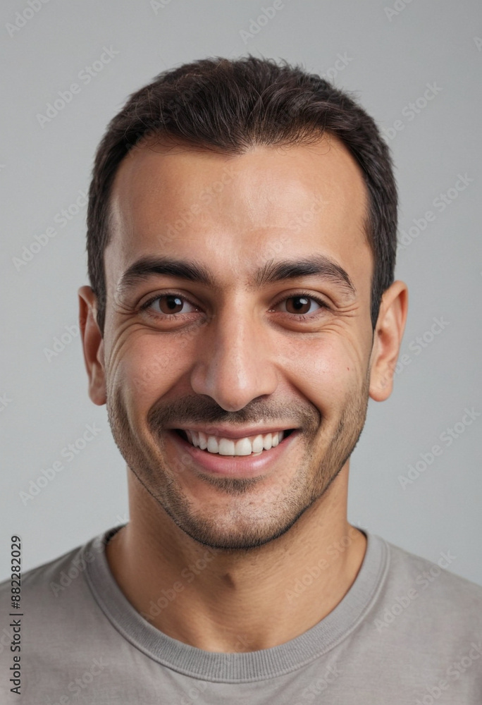 Portrait view of a regular happy smiling Azerbaijan man, ultra realistic, candid, social media, avatar image, plain solid background Portrait view of a regular happy smiling Azerbaijan man, ultra realistic, candid, social media, avatar image, plain solid background