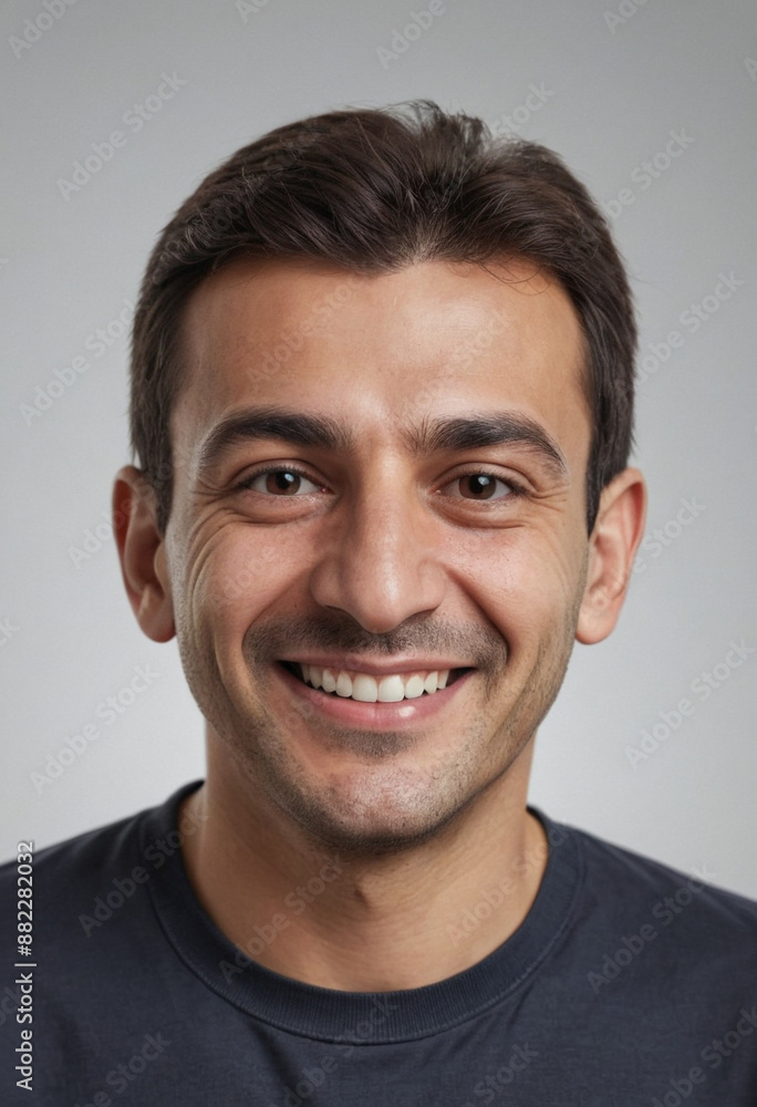 Portrait view of a regular happy smiling Azerbaijan man, ultra realistic, candid, social media, avatar image, plain solid background Portrait view of a regular happy smiling Azerbaijan man, ultra realistic, candid, social media, avatar image, plain solid background