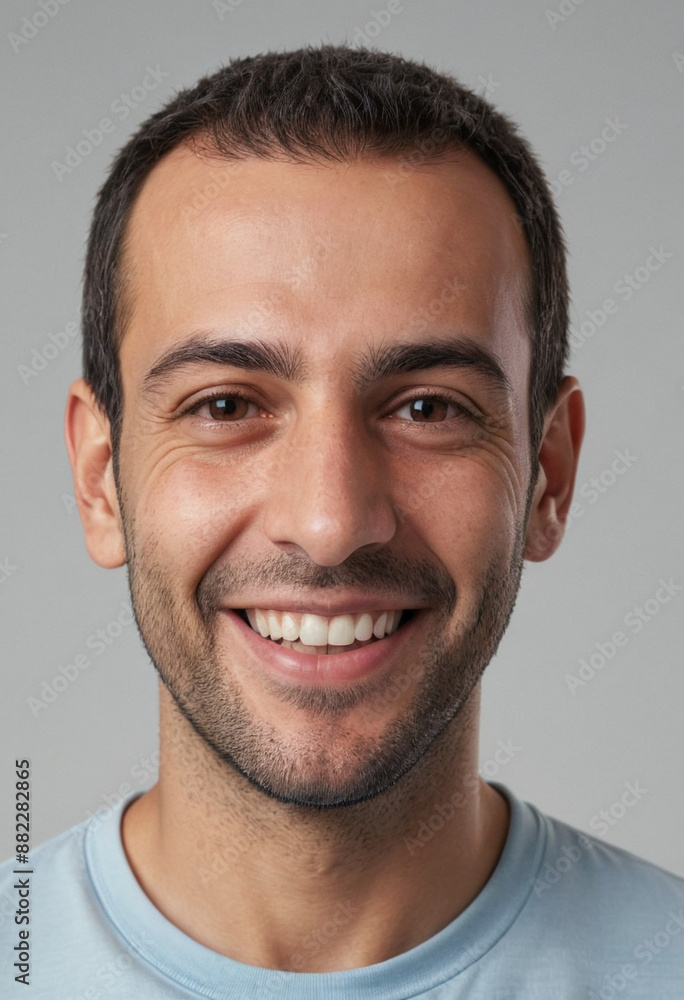 Portrait view of a regular happy smiling Lebanon man, ultra realistic, candid, social media, avatar image, plain solid background Portrait view of a regular happy smiling Lebanon man, ultra realistic, candid, social media, avatar image, plain solid background