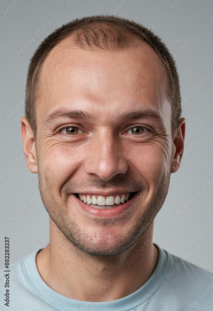 Portrait view of a regular happy smiling Russia man, ultra realistic, candid, social media, avatar image, plain solid background Portrait view of a regular happy smiling Russia man, ultra realistic, candid, social media, avatar image, plain solid background